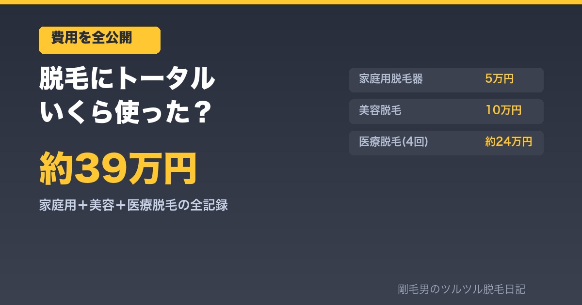 脱毛にトータルいくら使ったかリアルな費用公開